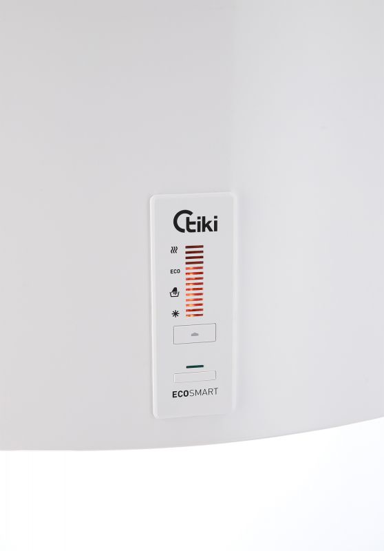 Водонагрівач електр. Tiki плаский FTG, 80л, 2кВт, ун. монтаж, електр. кер-ння, B, білий, 700153