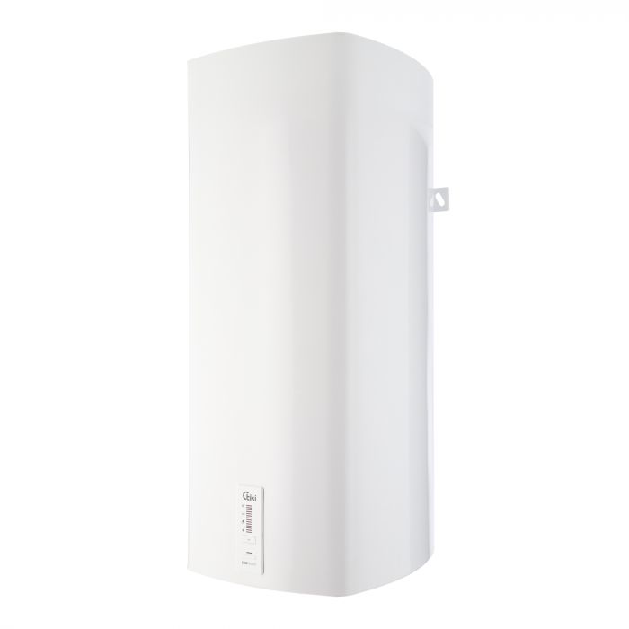 Водонагрівач електр. TIKI слім SuperESD, 100л, 2кВт, сухий тен, вертикальний монтаж, електр. кер-ння, C, білий, 700095