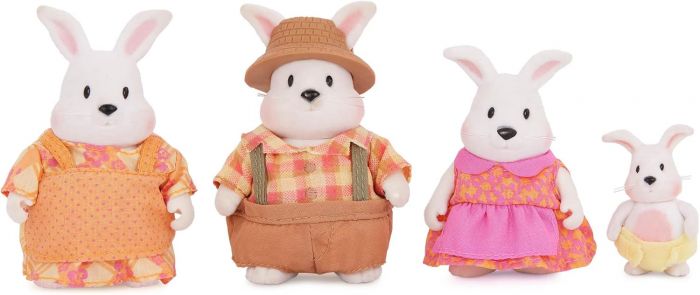 Набір фігурок Li'l Woodzeez Сім'я Кроликів 4од, книжка EN