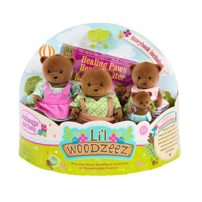 Набір фігурок Li`l Woodzeez Сім'я Ведмедів 4од, книжка EN