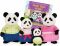 Набір фігурок Li`l Woodzeez Сім'я Панд 4од, книжка EN