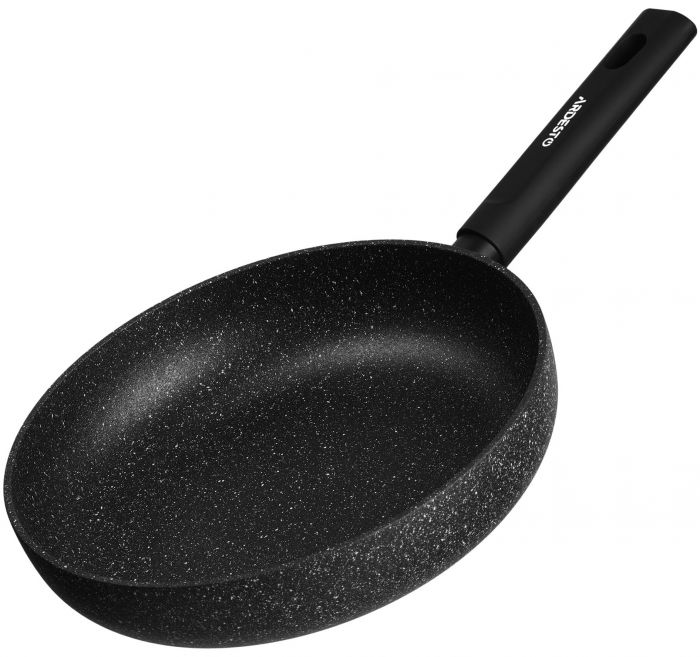 Сковорода глибока з кришкою Ardesto Black Mars Alcor, 28см, алюміній, чорний