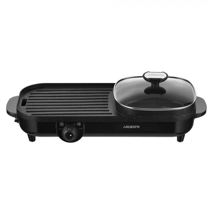 Гриль ARDESTO барбекю 2в1, 1500Вт, темп. режимів-3, метал/пластик, чорний
