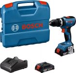 Шурупокрут-дриль акумуляторний Bosch GSB 18V-65 18В 2х2А·год 31·65Нм 0-2100об·хв ЗП GAL18V-20 кейс 1.12кг