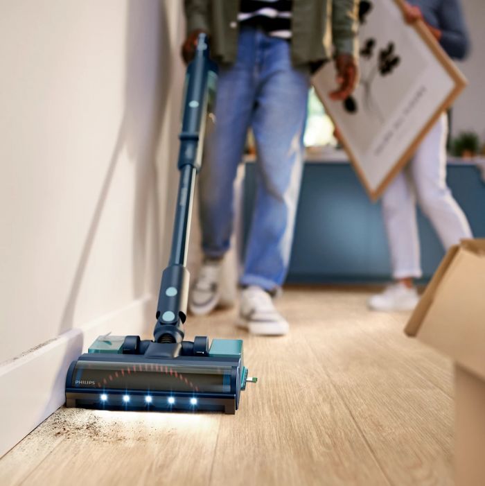 Пилосос Philips безпровідний Flex Series 5000, вологе прибирання, конт пил -0.27л, автон. робота до 60хв, PowerCyclone 10, сіро-зелений