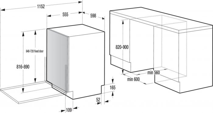 Посудомийна машина Gorenje вбудовувана, 16компл., A+++, 60см, інвертор,Wi-Fi, сенсорн.упр, 3и кошики, білий
