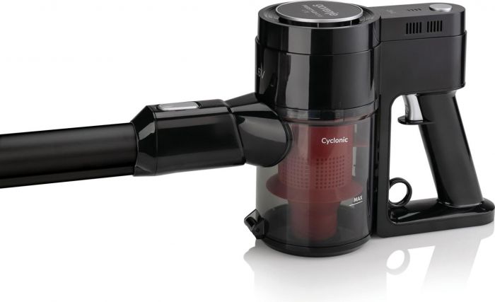 Пилосос Gorenje безпровідний, 121Вт, конт пил -0,5л, автон. робота до 45хв, вага-2,5кг, НЕРА, 2насадки, підсвічування, індикатор, чорний