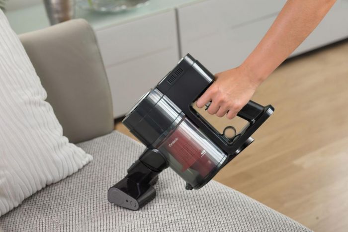 Пилосос Gorenje безпровідний, 121Вт, конт пил -0,5л, автон. робота до 45хв, вага-2,5кг, НЕРА, 2насадки, підсвічування, індикатор, чорний