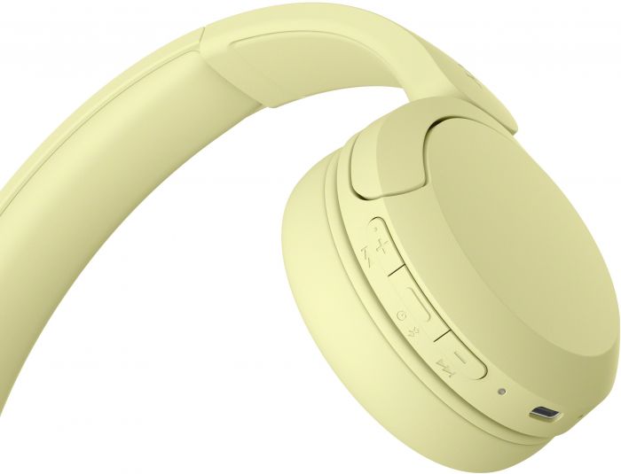 Навушники On-ear Sony WH-CH520 BT 5.2, SBC, AAC, Wireless, Mic, Жовтий