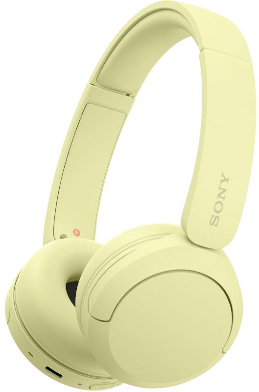 Навушники On-ear Sony WH-CH520 BT 5.2, SBC, AAC, Wireless, Mic, Жовтий