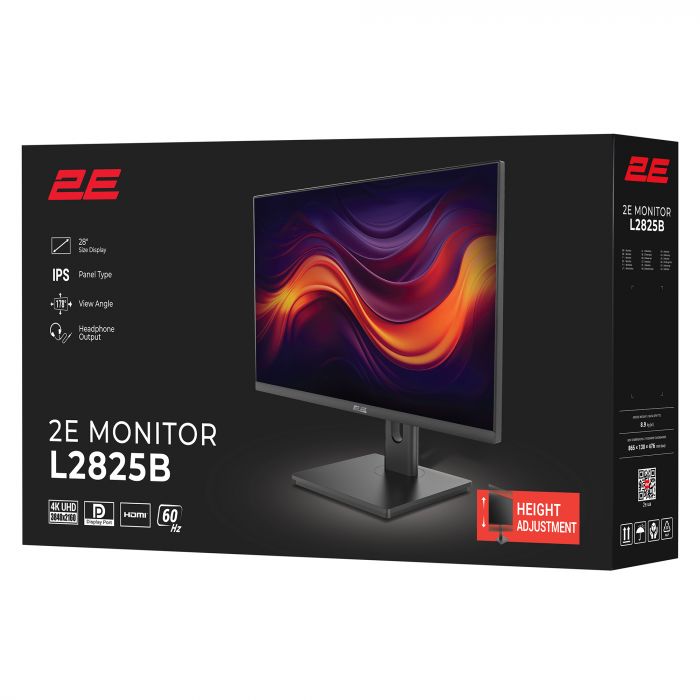 Монітор 2E 28" L2825B 2xHDMI, DP, IPS, NTSC 84%, 3840x2160, HAS