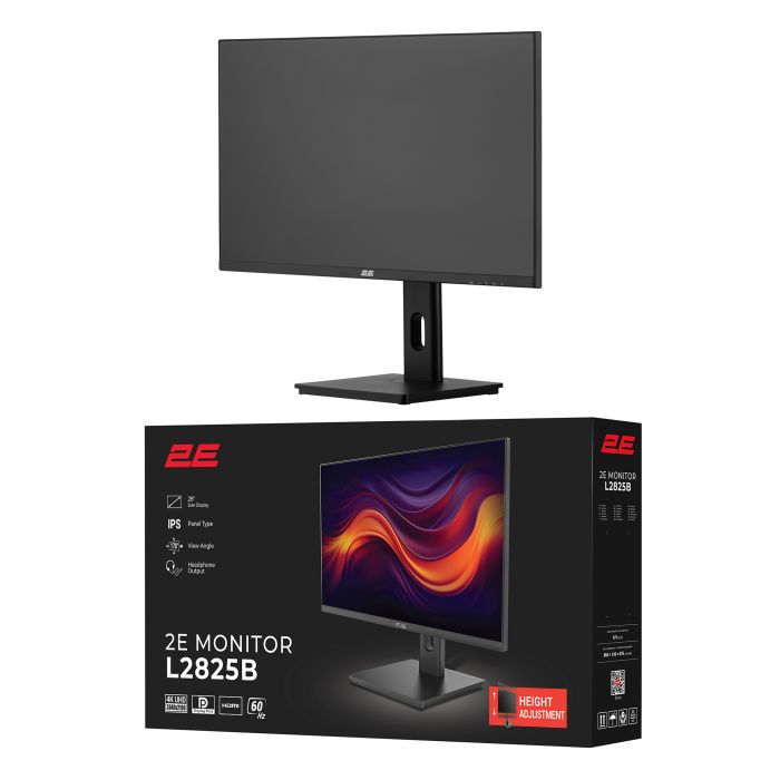Монітор 2E 28" L2825B 2xHDMI, DP, IPS, NTSC 84%, 3840x2160, HAS