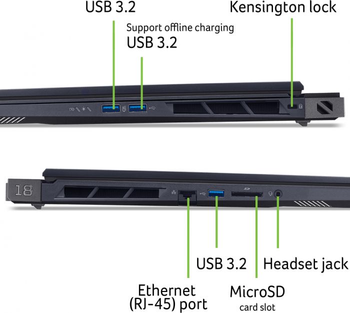 Ноутбук Acer Predator Helios 18 PH18-73 18" WQXGA IPS, Intel U9-275HX, 192GB, F5TB, NVD5080-16, Win11P