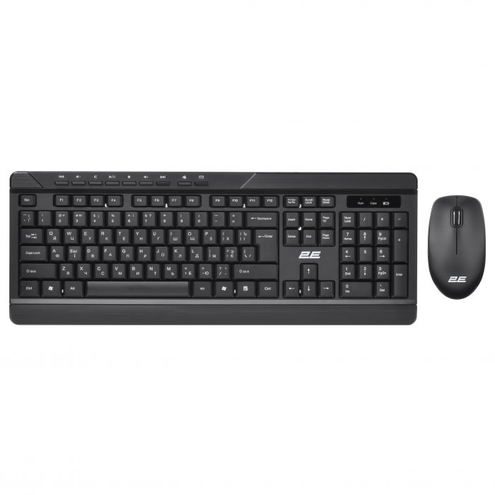 Комплект клавіатура та миша 2E MK410 WL, EN/UK/RU, чорний