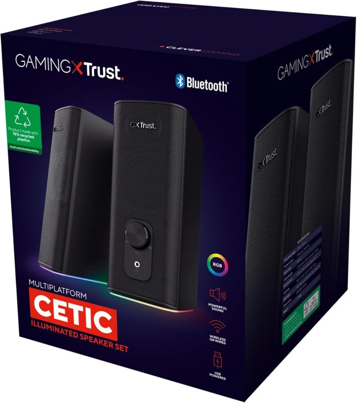Акустична система Trust GXT 612 Cetic 2.0, BT/USB/AUX, чорний