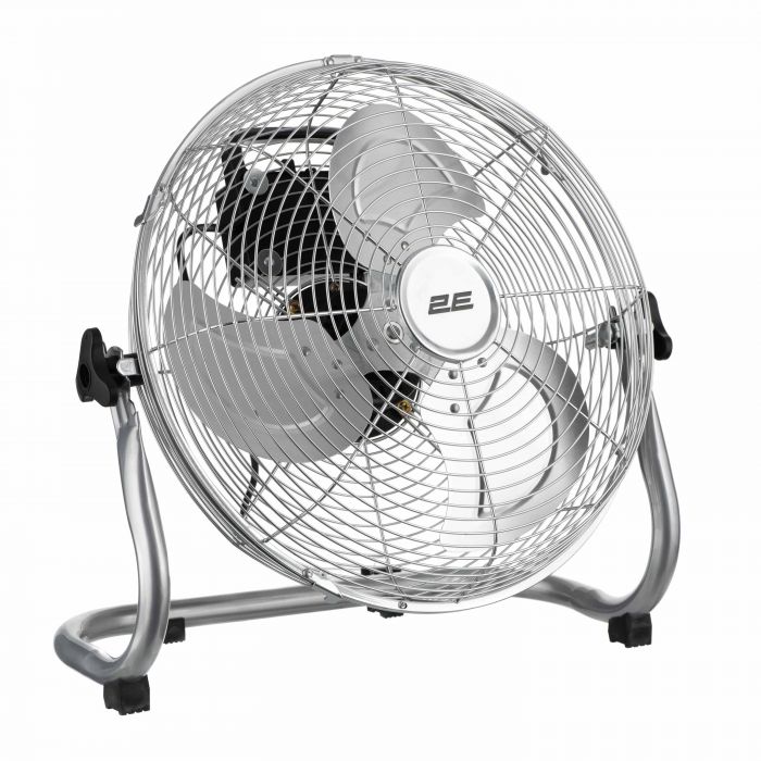 Вентилятор підлоговий 2E PowerWind 35C професійний, 35см, 65Вт, кнопки, двигун мідь 100%, срібний