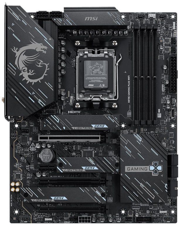 Материнcька плата MSI X870E GAMING PLUS WIFI sAM5 X870E 4xDDR5 M.2 HDMI WiFi BT ATX