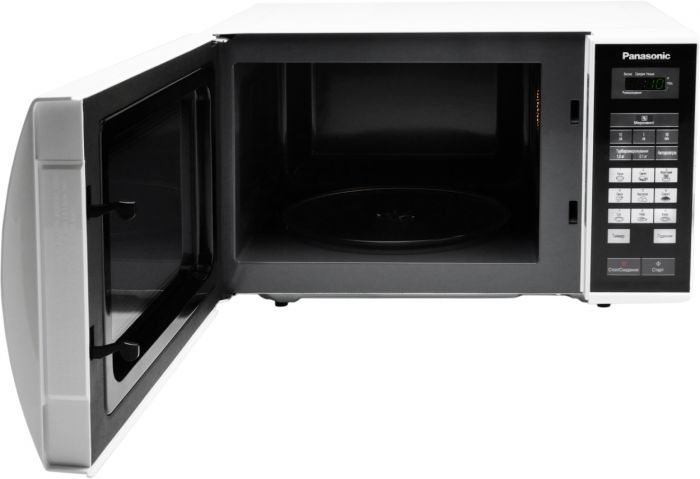 Мікрохвильова піч Panasonic, 25л, 800Вт, дисплей, відкрю ручкою, біло-чорний