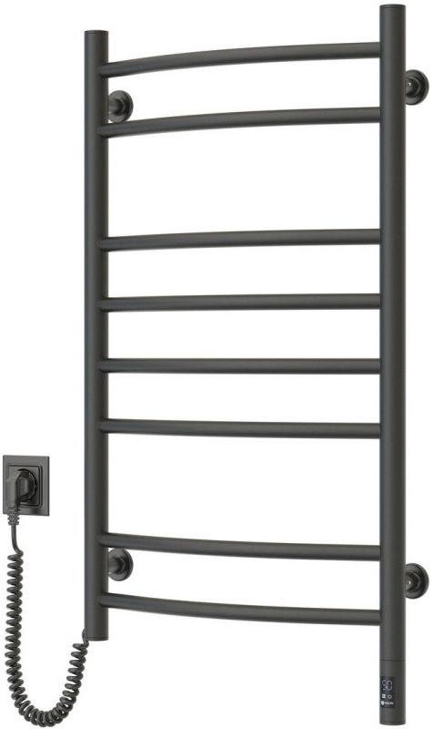 Рушникосушка Navin електрична Камелія, 800х480х105мм, таймер-регулятор, сталь, чорний муар, ліве підключення