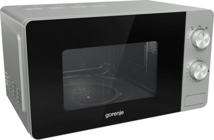 Мікрохвильова піч Gorenje, 20л, мех. керув., 800Вт, сріблястий