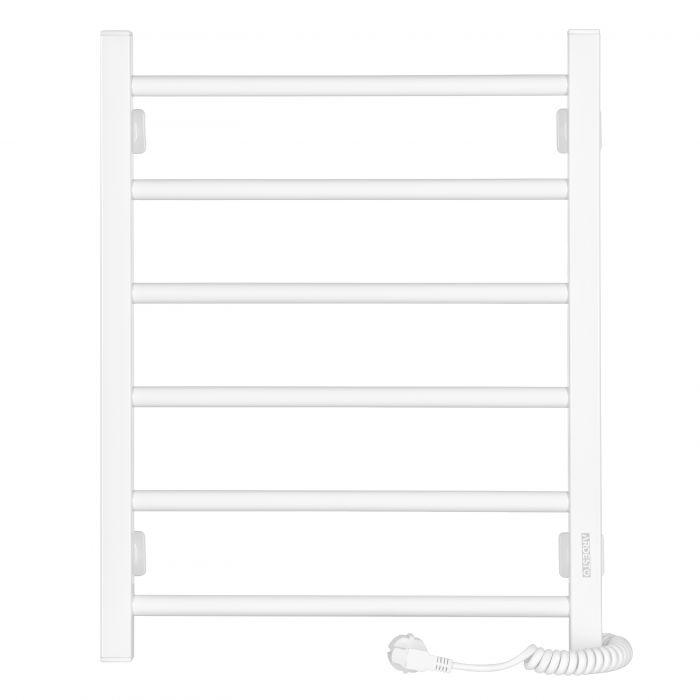 Рушникосушка Ardesto електрична  EKO, 480x600мм, кнопка, сталь, праве підключення, білий