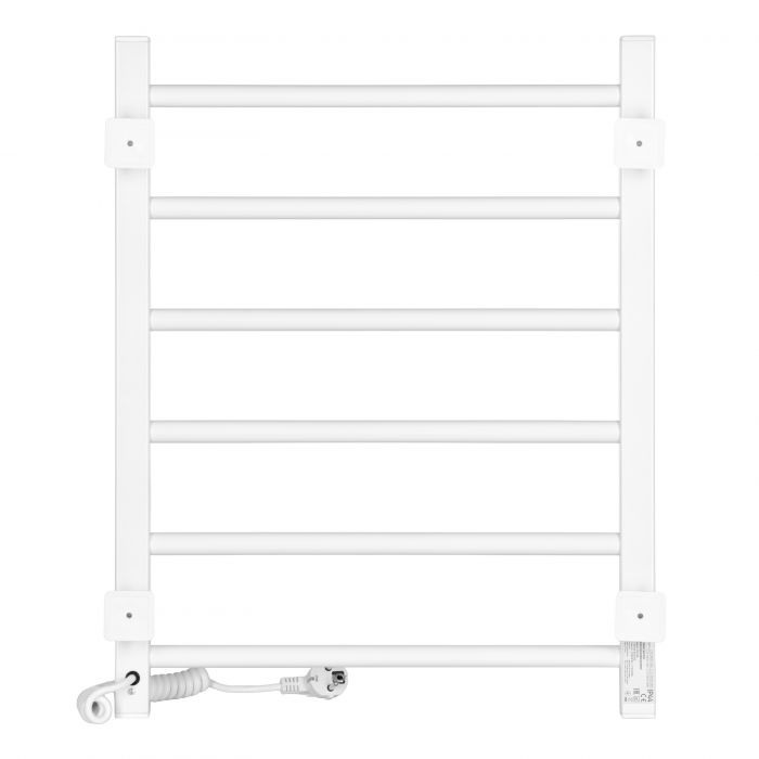 Рушникосушка Ardesto електрична  EKO, 480x600мм, кнопка, сталь, праве підключення, білий