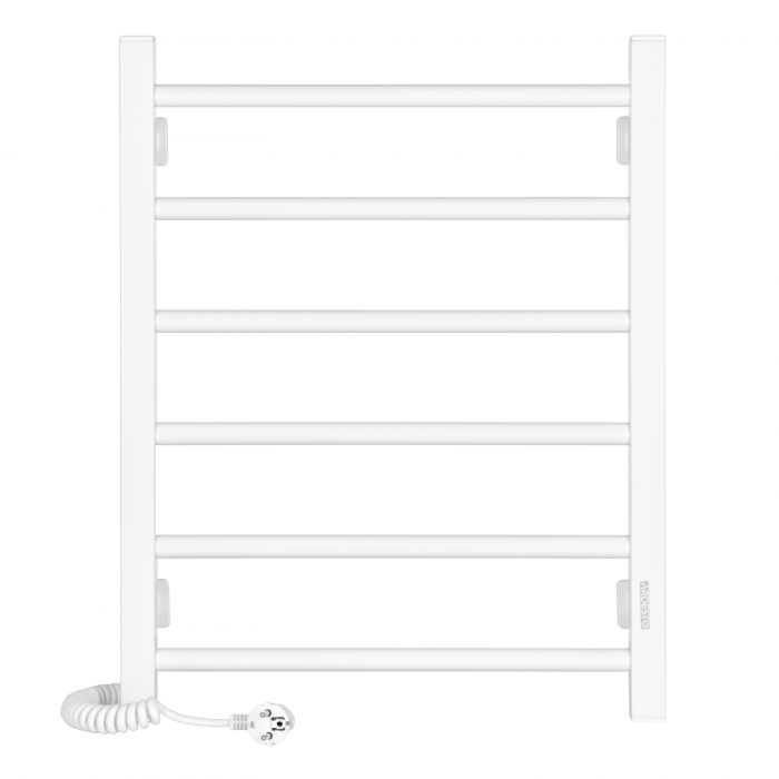 Рушникосушка Ardesto електрична  EKO, 480x600мм, кнопка, сталь, ліве підключення, білий
