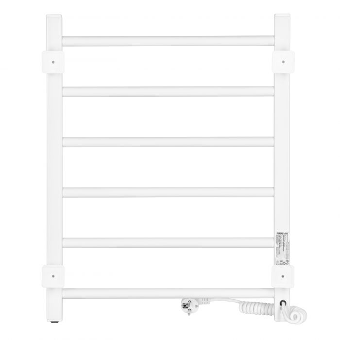 Рушникосушка Ardesto електрична  EKO, 480x600мм, кнопка, сталь, ліве підключення, білий