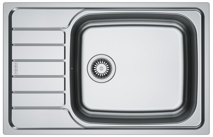 Мийка кухонна Franke Spark, нерж.сталь, прямокутник, з крилом, 780х500х160мм, чаша - 1, врізна, оборотна, SKL 611-78 XL, нерж декор