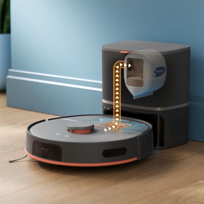 Робот-пилосос Philips Series 5000, h=29.2см, вологе прибирання, конт пил -0.26л, вода -0.27л, автон. робота до 200хв, EPA 10, чорний