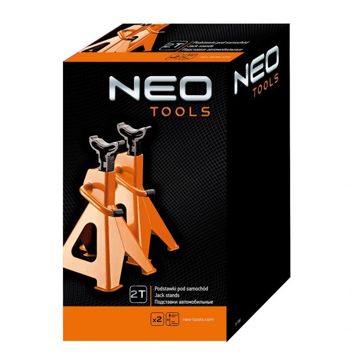 Опора під автомобіль Neo Tools, 2т, 278-423мм, 2шт
