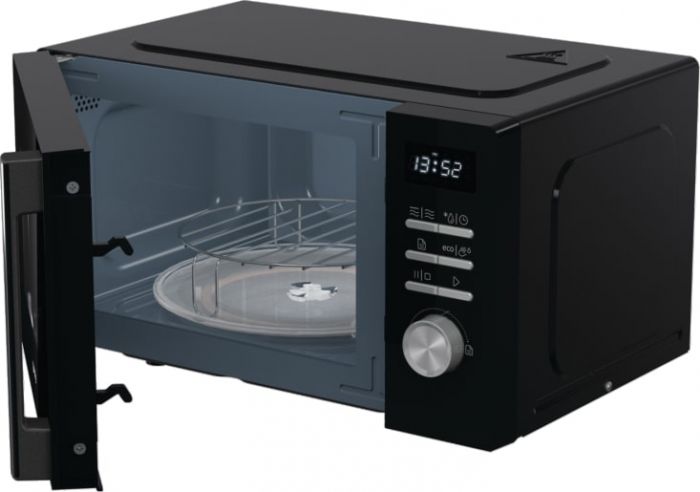 Мікрохвильова піч Gorenje, 20л, електр. керув., 800Вт, гриль, дисплей, 11 програм, чорний