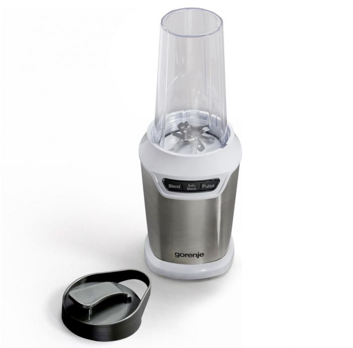 Блендер Gorenje стаціонарний 700Вт, чаша-750мл, подрібнювач, білий-нерж