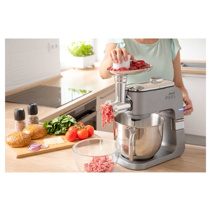 Кухонна машина Sencor Paul 1 1700Вт, чаша-метал, корпус-метал/пластик, насадок-12, метал