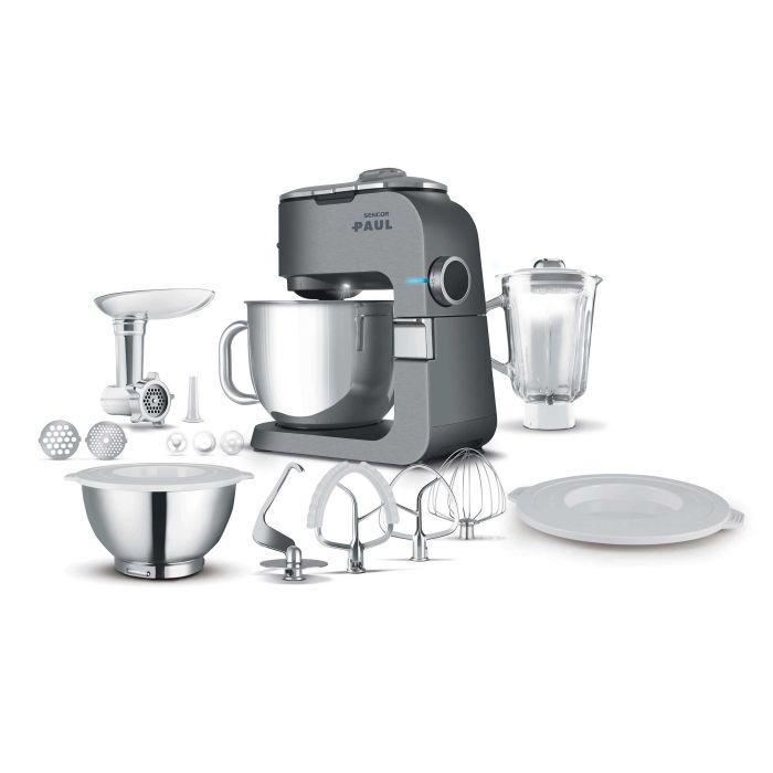 Кухонна машина Sencor Paul 1 1700Вт, чаша-метал, корпус-метал/пластик, насадок-12, метал