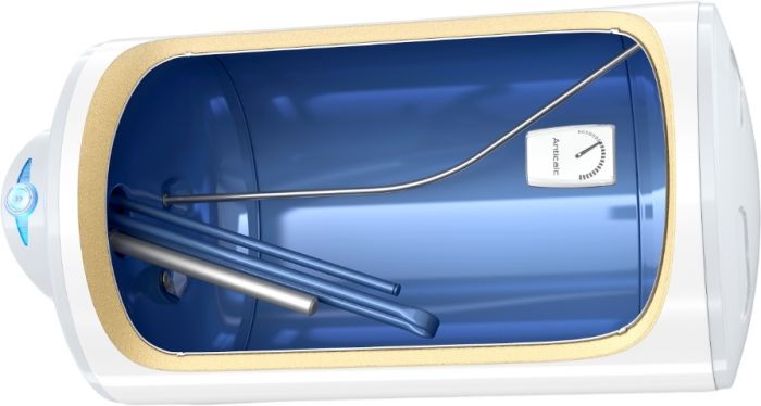 Водонагрівач електр. TESY Anticalc REV 100 круглий GCR 1004424D B14 TBRC, 100л, 2,4кВт, сухий тен, ун. монтаж, мех. кер-ння, C, білий