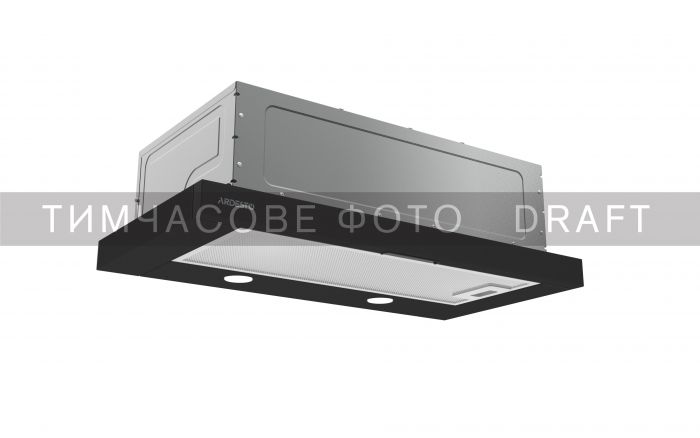 Витяжка Ardesto телескопічна, 60см, 700м3ч, метал, 2х1Вт LED, кнопкове, чорний