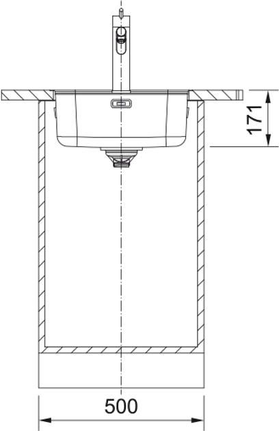 Мийка кухонна Franke Smart, нерж.сталь, прямокутник, без крила, 430х510мм, чаша - 1, монтаж врівень, SRX 210-40 TL, нерж поліров.