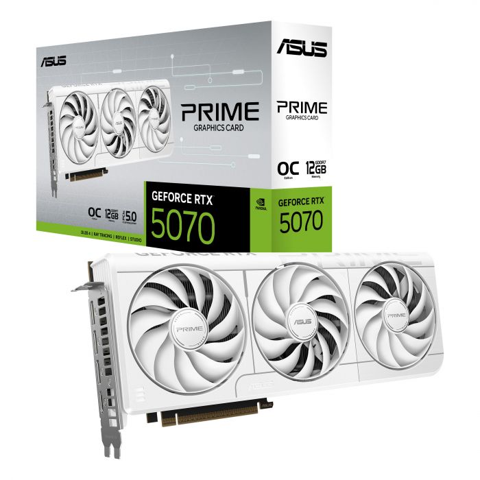 Відеокарта ASUS GeForce RTX 5070 12GB GDDR7 OC PRIME-RTX5070-O12G-WHITE білий