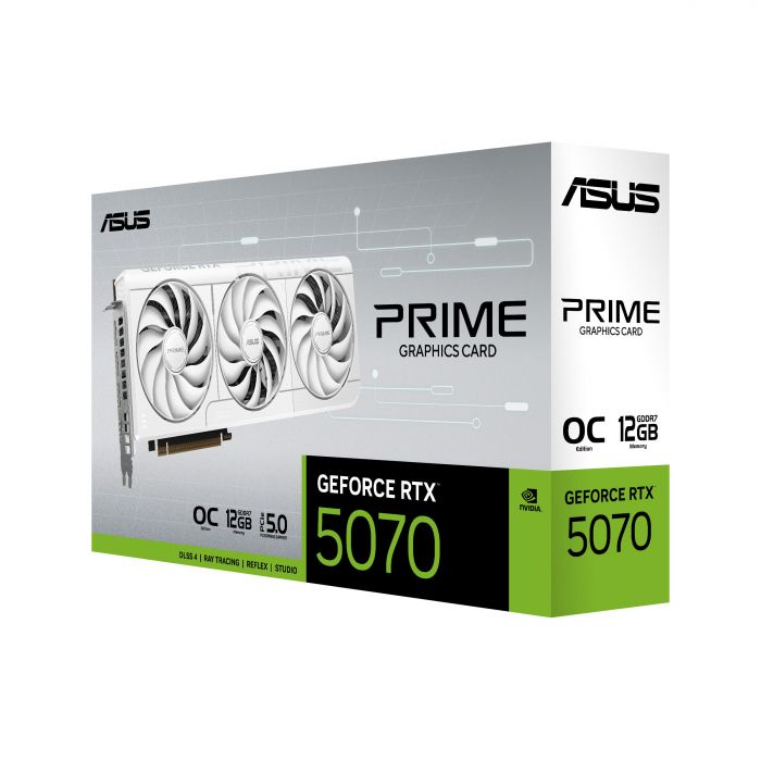 Відеокарта ASUS GeForce RTX 5070 12GB GDDR7 OC PRIME-RTX5070-O12G-WHITE білий