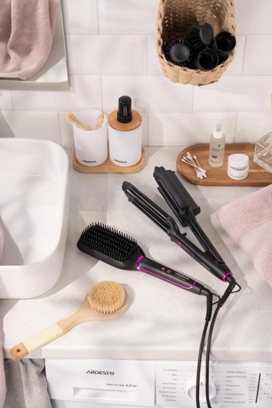 Плойка для створення локонів Ardesto Violet Pro, 90Вт, 170-210C, кераміка, чорний