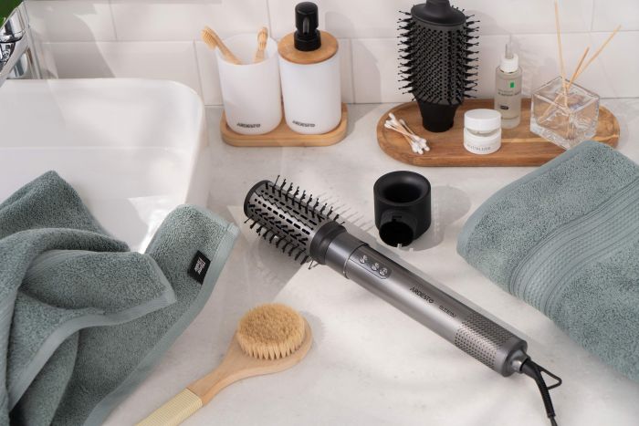 Фен-стайлер Ardesto Stein, 1200-1400Вт, 3 швидкості, 3 темп.режими, іонизація, сірий