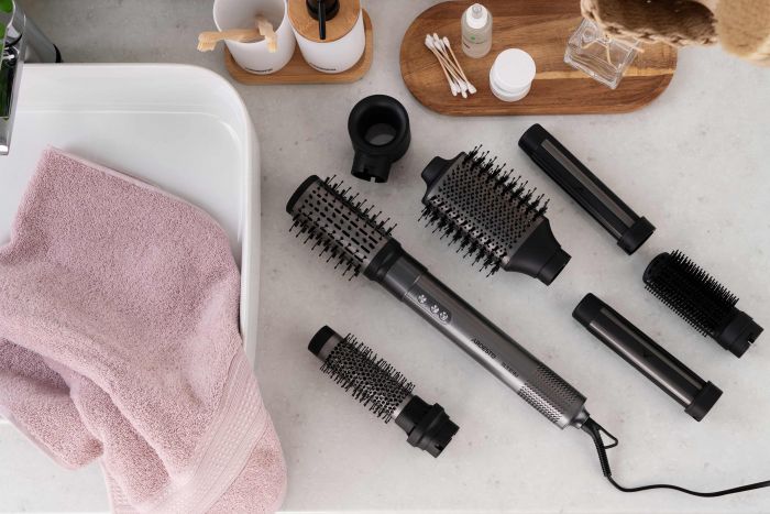 Фен-стайлер Ardesto Stein, 1200-1400Вт, 3 швидкості, 3 темп.режими, іонизація, сірий