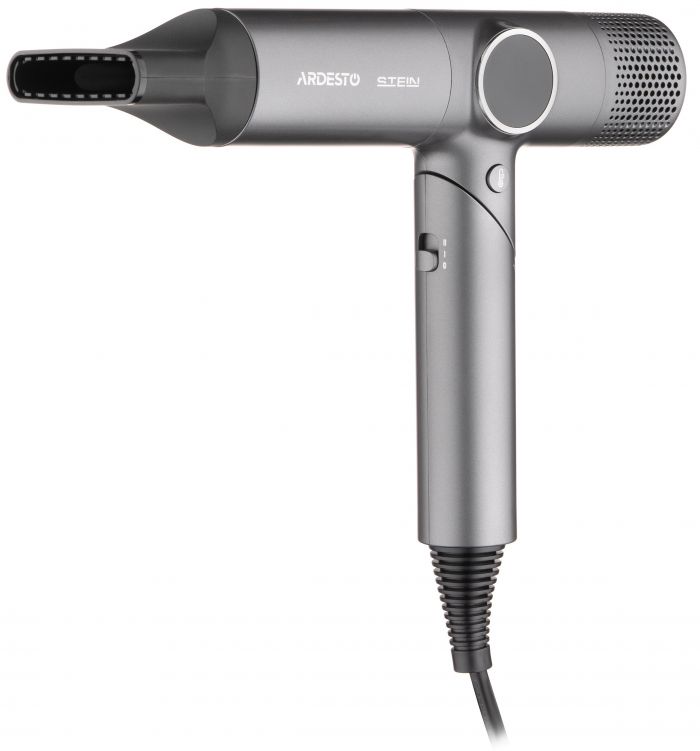 Фен ARDESTO Stein, 1600Вт, 2 швидкості, 4 темп.режима, сірий