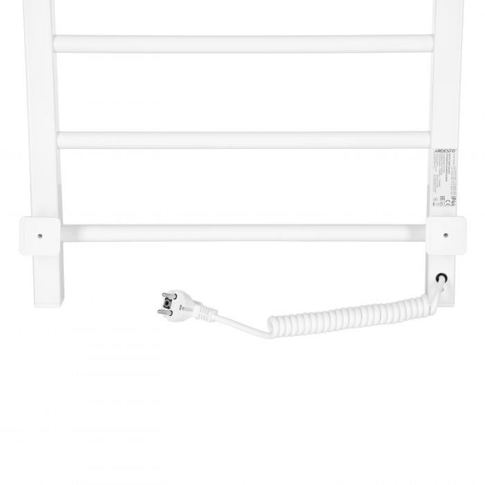 Рушникосушка Ardesto електрична  SMART, 480x800мм, таймер-регулятор, сталь, ліве підключення, білий