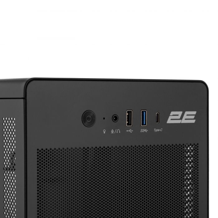 Корпус 2E Credo V285B без БЖ, 1xUSB3.0, 1х USB 2.0, 1xUSB Type-C, 1x120мм, VGA 300мм, mATX, чорний