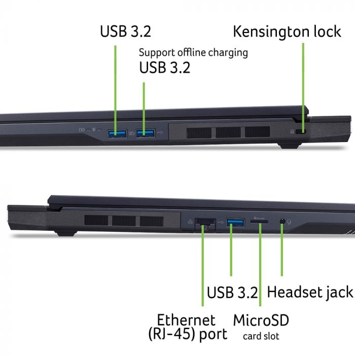 Ноутбук Acer Predator Helios Neo 18 PHN18-72 18" WQXGA IPS, Intel U9-275HX, 64GB, F2TB, NVD5070-8, Lin, чорний