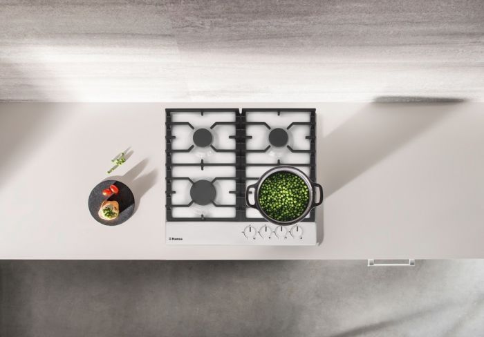 Варильна поверхня Hansa газова, 59см, чавун, біла