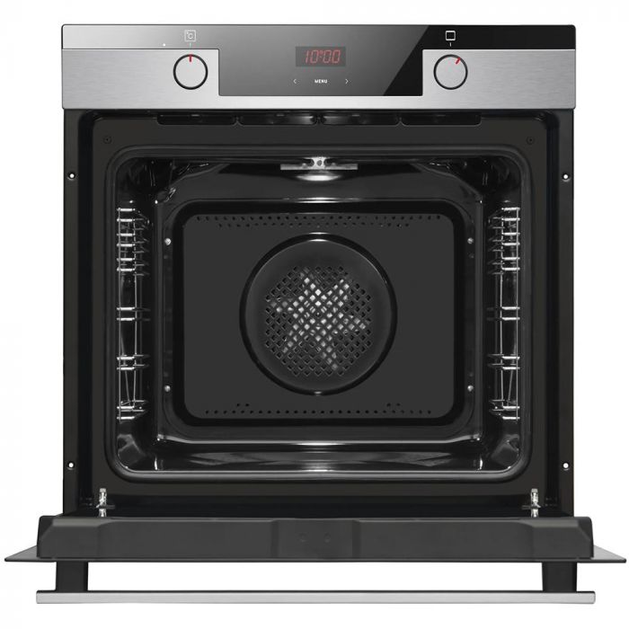 Духовка електр. Hansa, 60см, 77л, A,  гриль, емаль легкого очищення, диспл., нержавіюча сталь