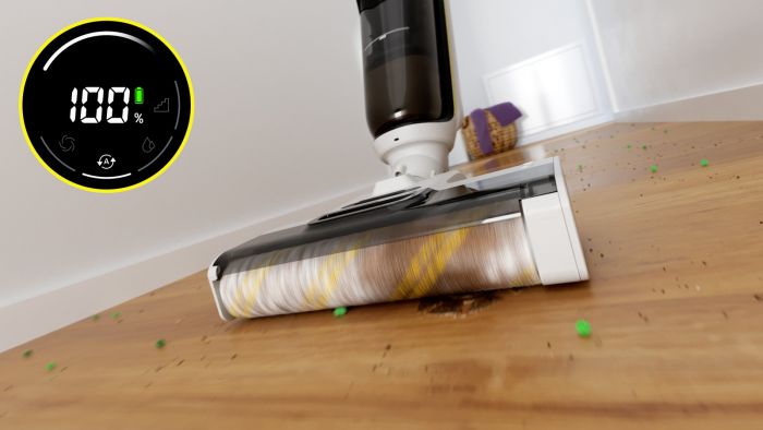 Пилосос Karcher безпровідний FCV 4, 180Вт, конт пил -0.45л, вода -0.75л, автон. робота до 45хв, вага-4.1кг, білий